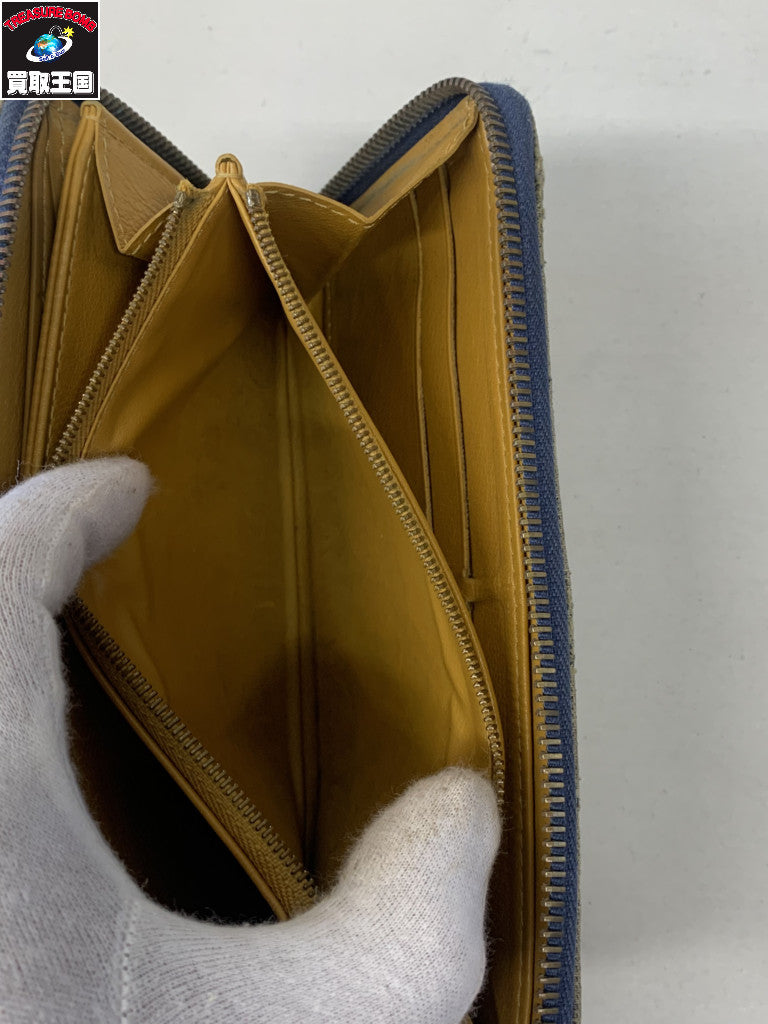 LV モノグラム デニム長財布
