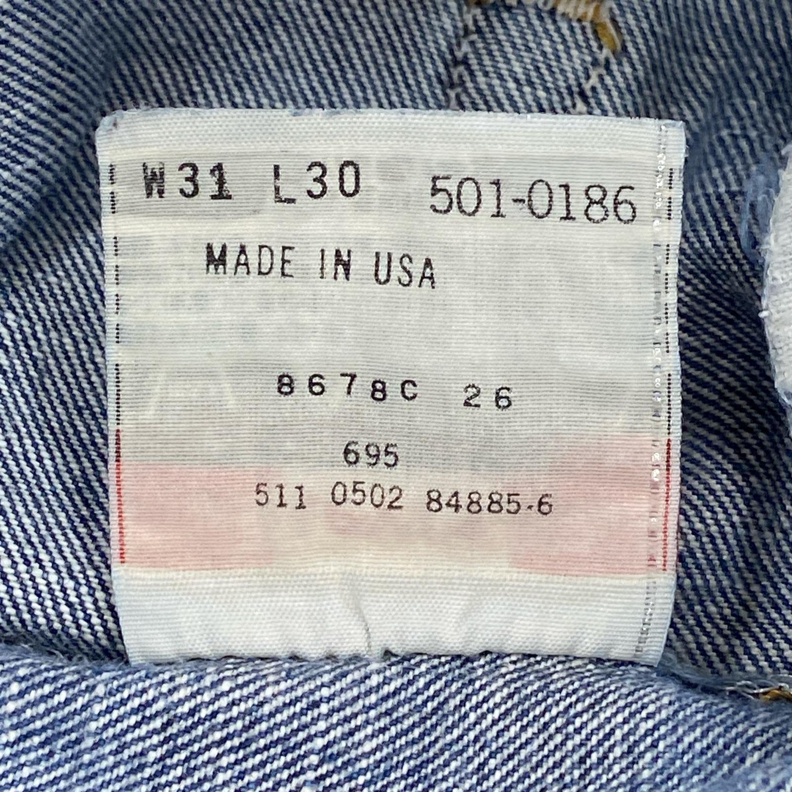 デニムパンツ 501/裏511/00s/USA製/薄青/