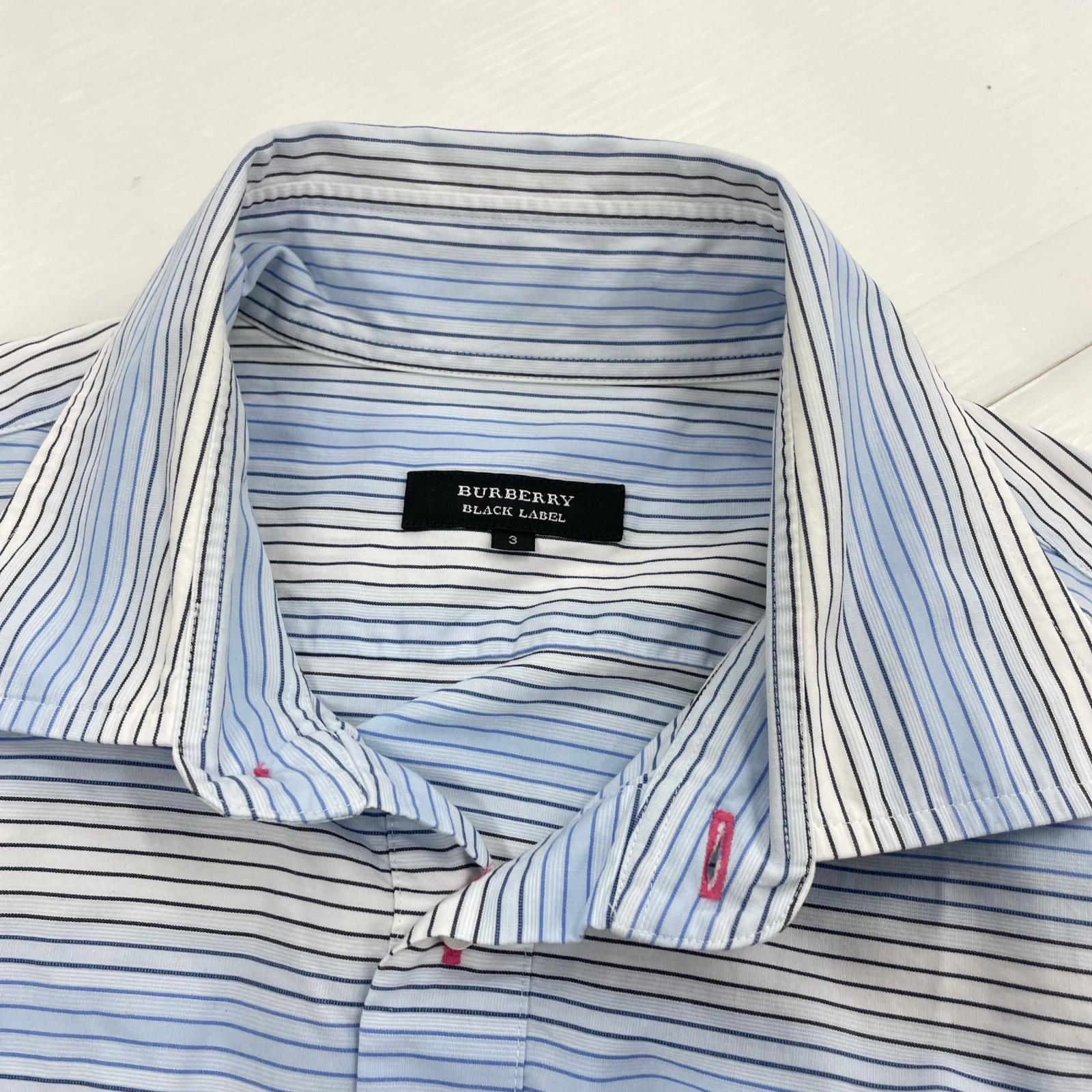 半袖シャツ BURBERRY BLACK LABEL ストライプ半袖シャツ 3