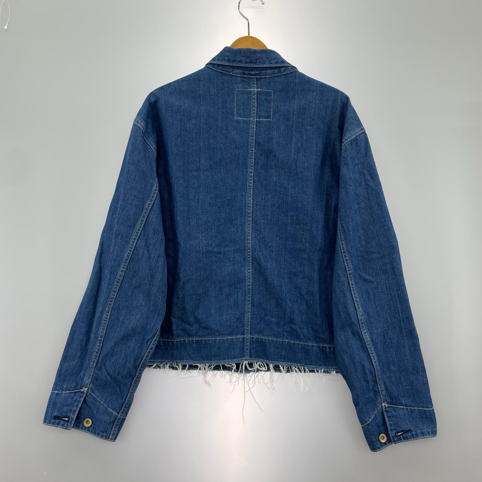 デニムジャケット PREMIUM カットオフ L L ネイビー