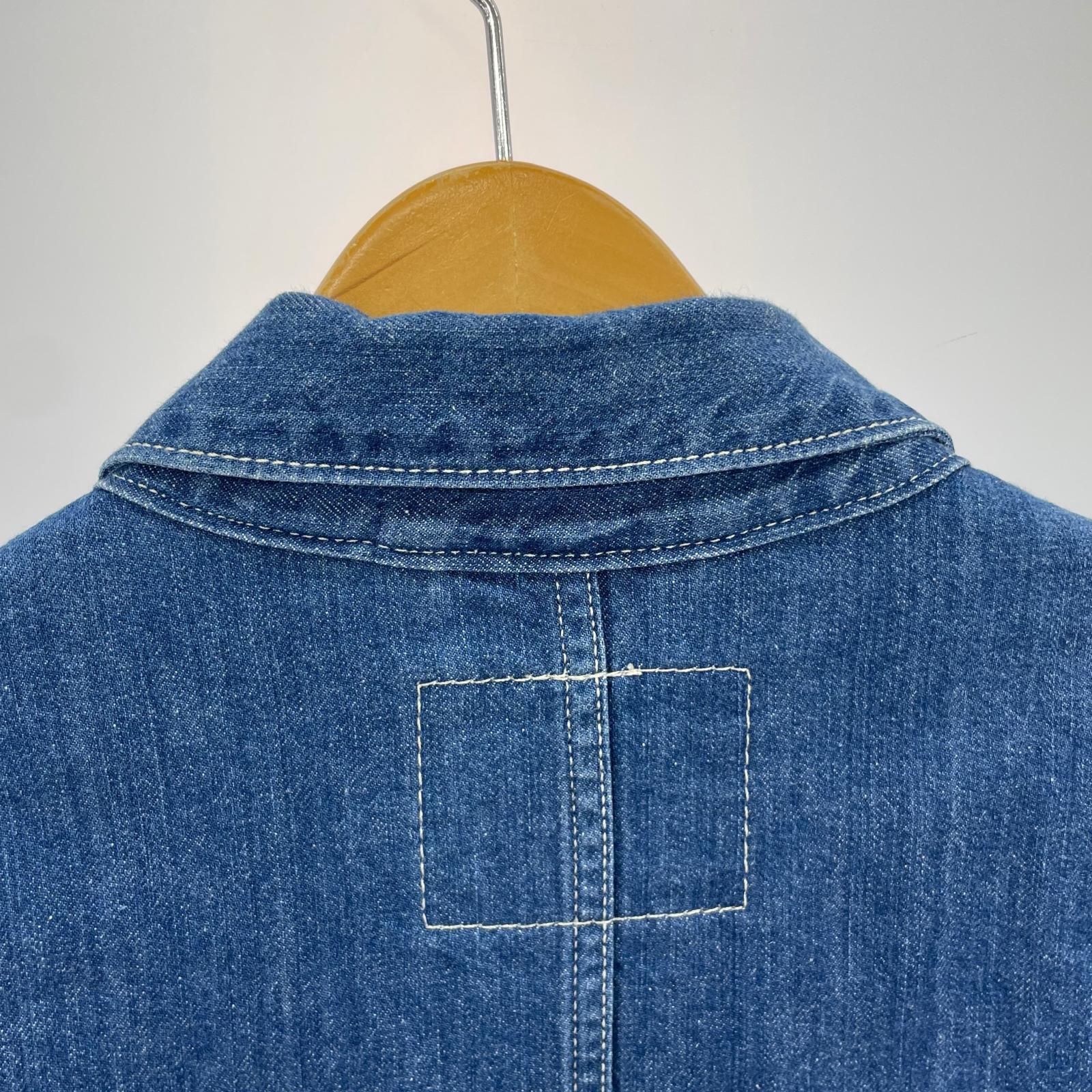 デニムジャケット PREMIUM カットオフ L L ネイビー