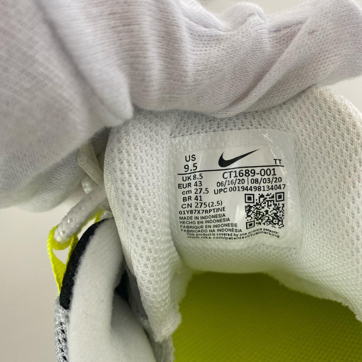 スニーカー Air Max 95 OG Neon Yellow 27.5cm (US9 1/2 UK9 EU45) グレー