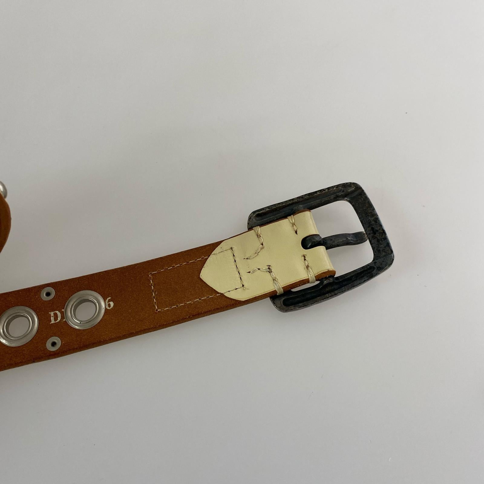 その他アクセサリー VINTAGE WORKS 127242 レザーベルト 白 ブラウン