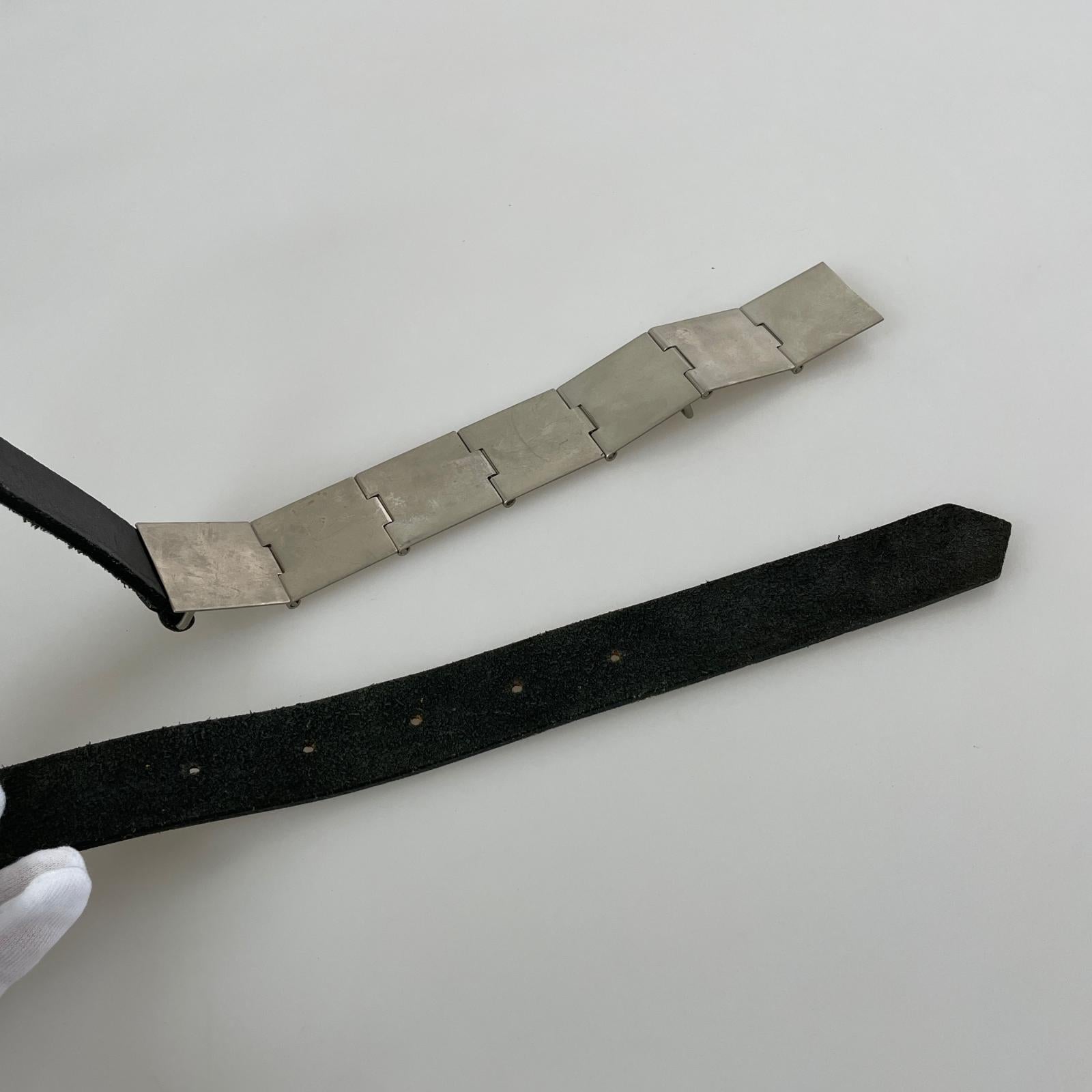その他アクセサリー メタルパーツレザーベルト 黒 ブラック