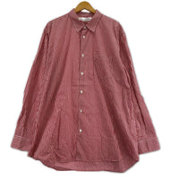 長袖シャツ Comme des Garcons SHIRT FOREVER Wide Classic yarn dyed cotton small check レッド