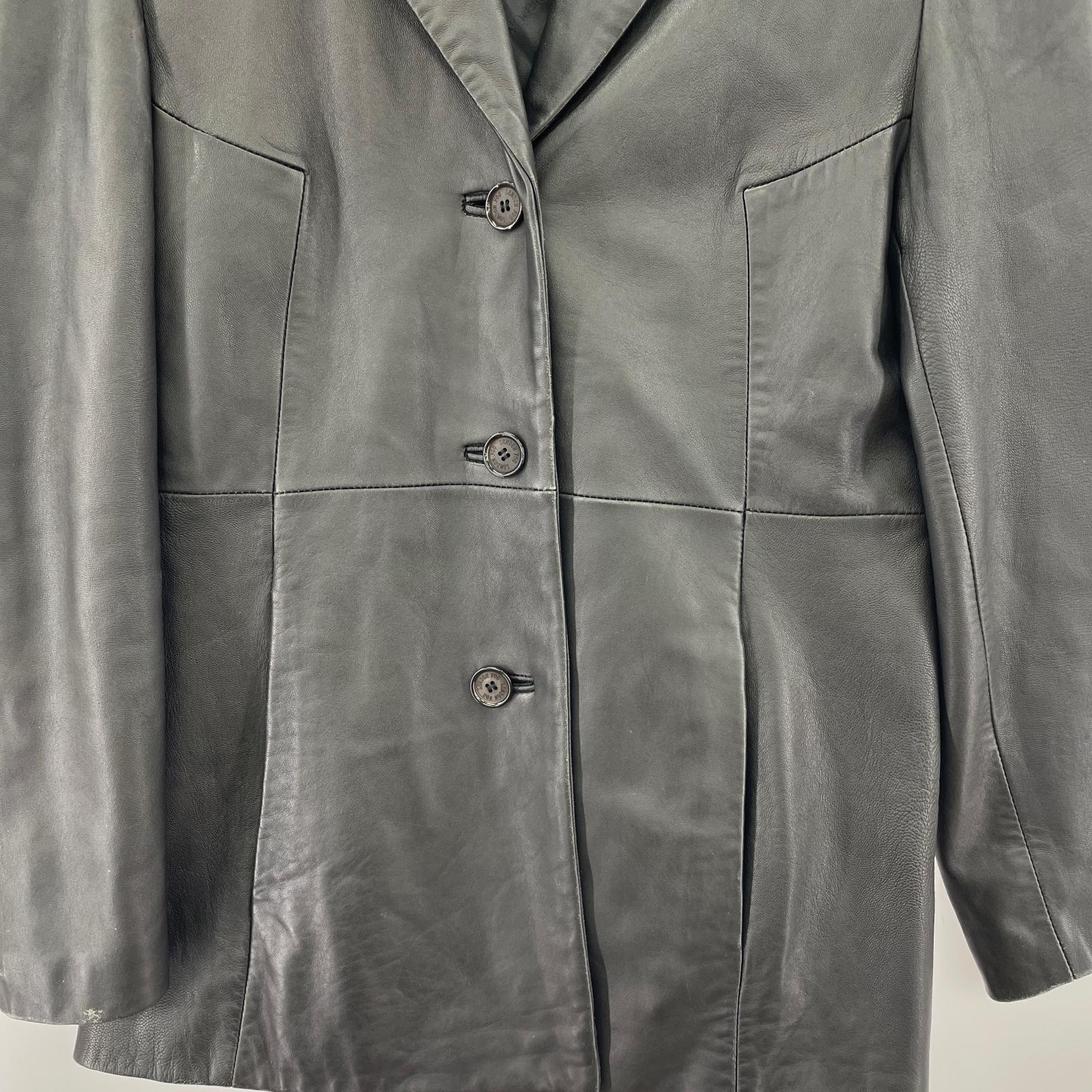 レザージャケット LONDON FOG GENUINE LETHER 黒 (S) S ブラック