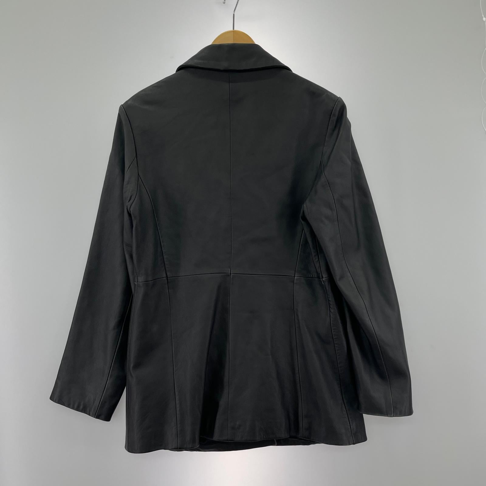 レザージャケット LONDON FOG GENUINE LETHER 黒 (S) S ブラック