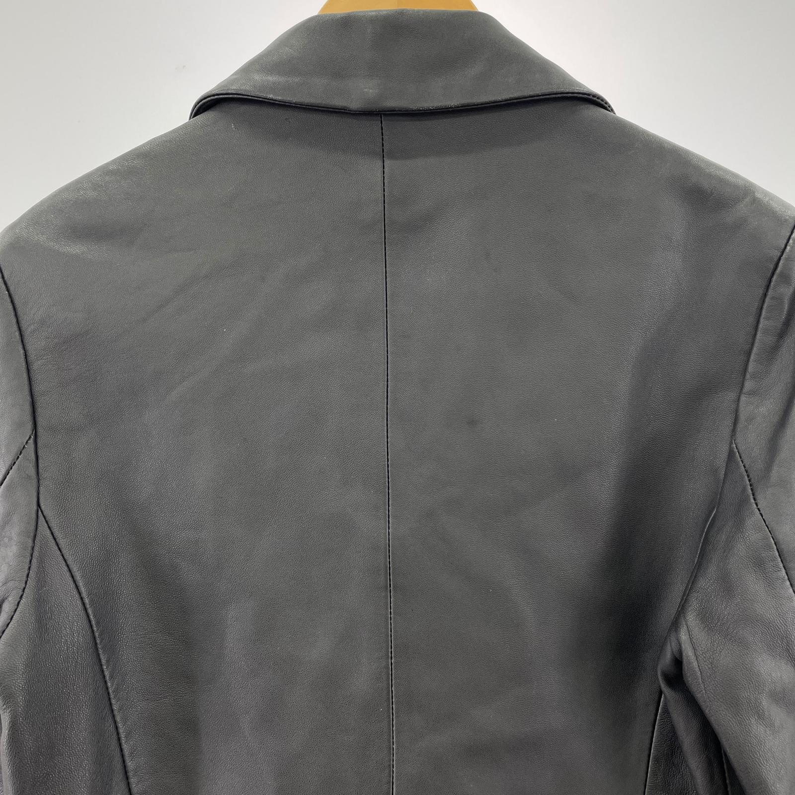 レザージャケット LONDON FOG GENUINE LETHER 黒 (S) S ブラック