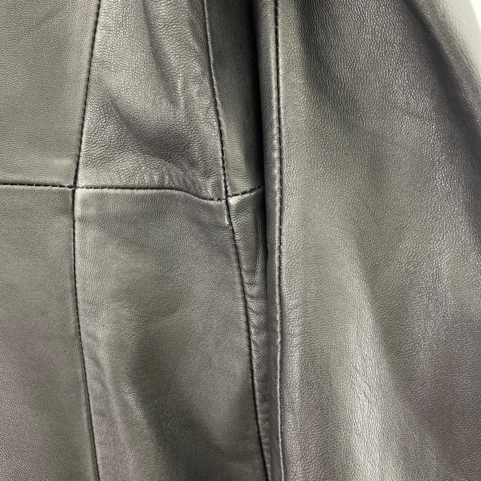 レザージャケット LONDON FOG GENUINE LETHER 黒 (S) S ブラック