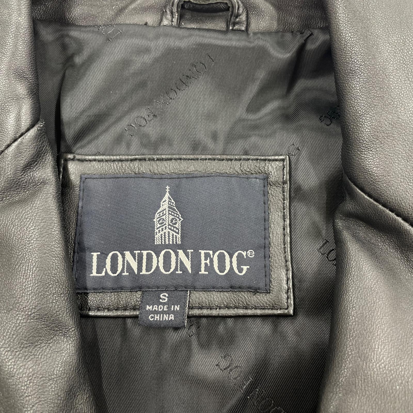 レザージャケット LONDON FOG GENUINE LETHER 黒 (S) S ブラック