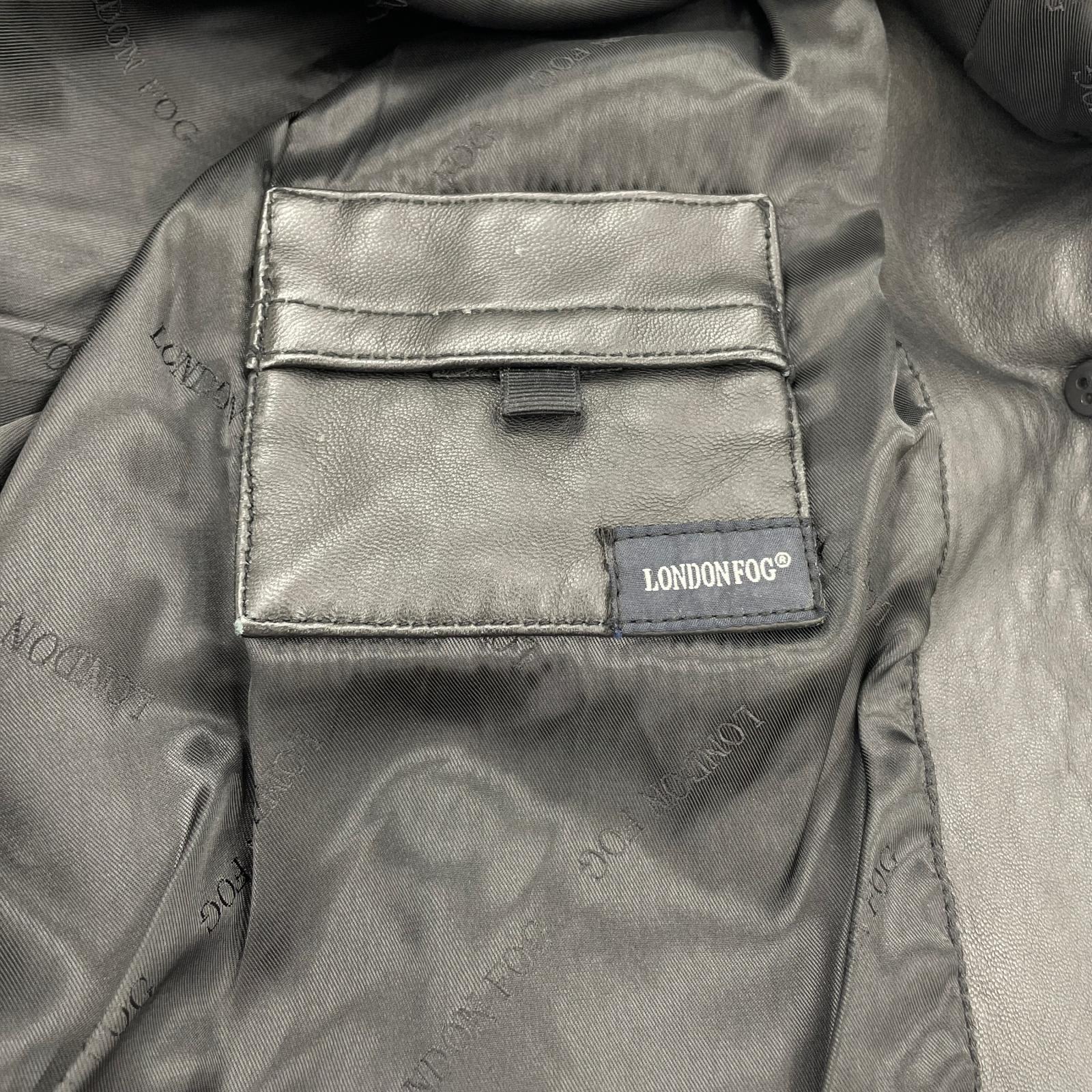 レザージャケット LONDON FOG GENUINE LETHER 黒 (S) S ブラック