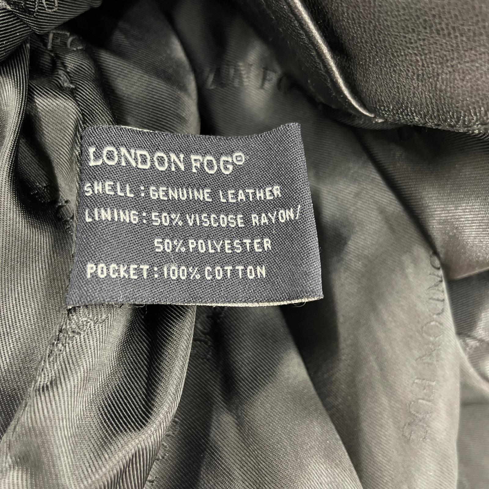 レザージャケット LONDON FOG GENUINE LETHER 黒 (S) S ブラック