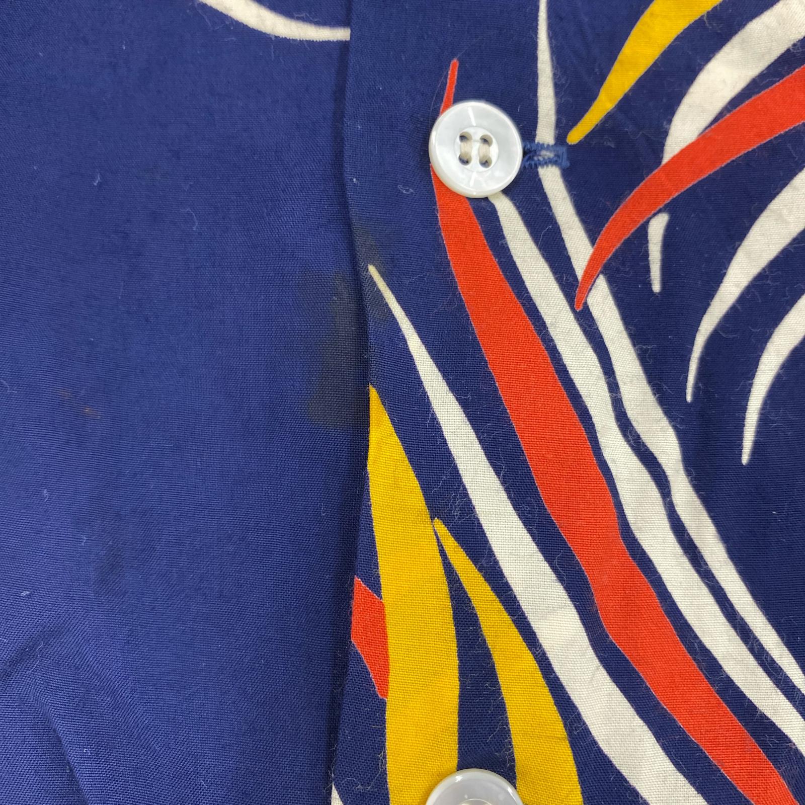 半袖シャツ KAHANAMOKU アロハシャツ (L) L ネイビー