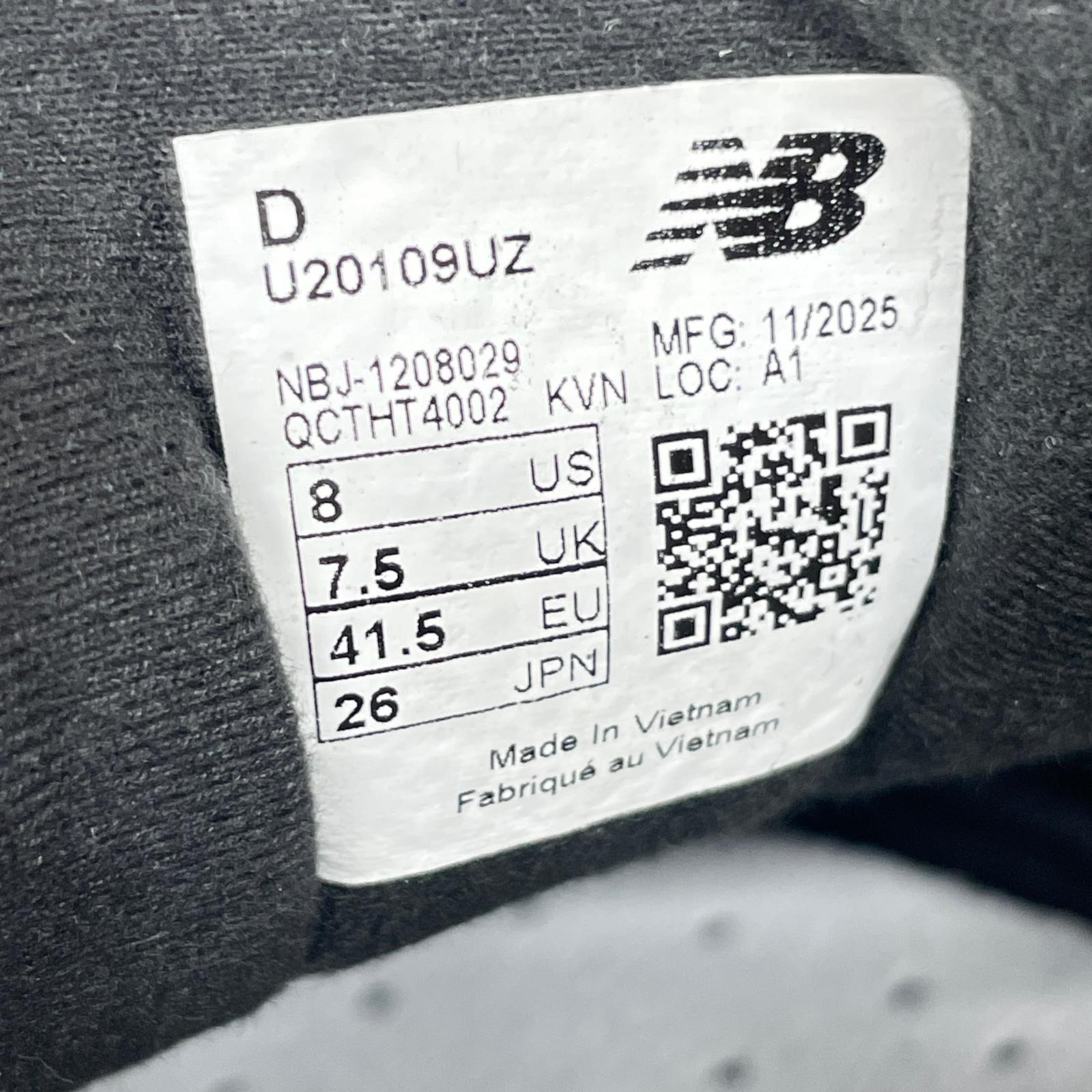 スニーカー U20109UZ/26.0/ブラック 26cm (US8 UK7 1/2 EU42) ブラック