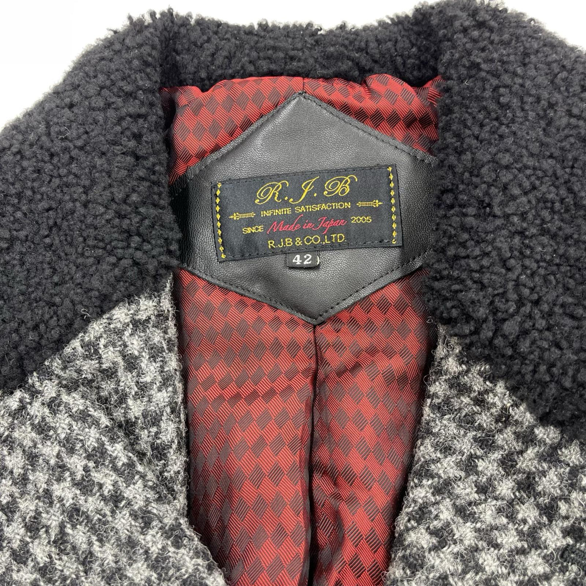 その他アウター R.J.B×Harris Tweed 千鳥柄ウールジャケット