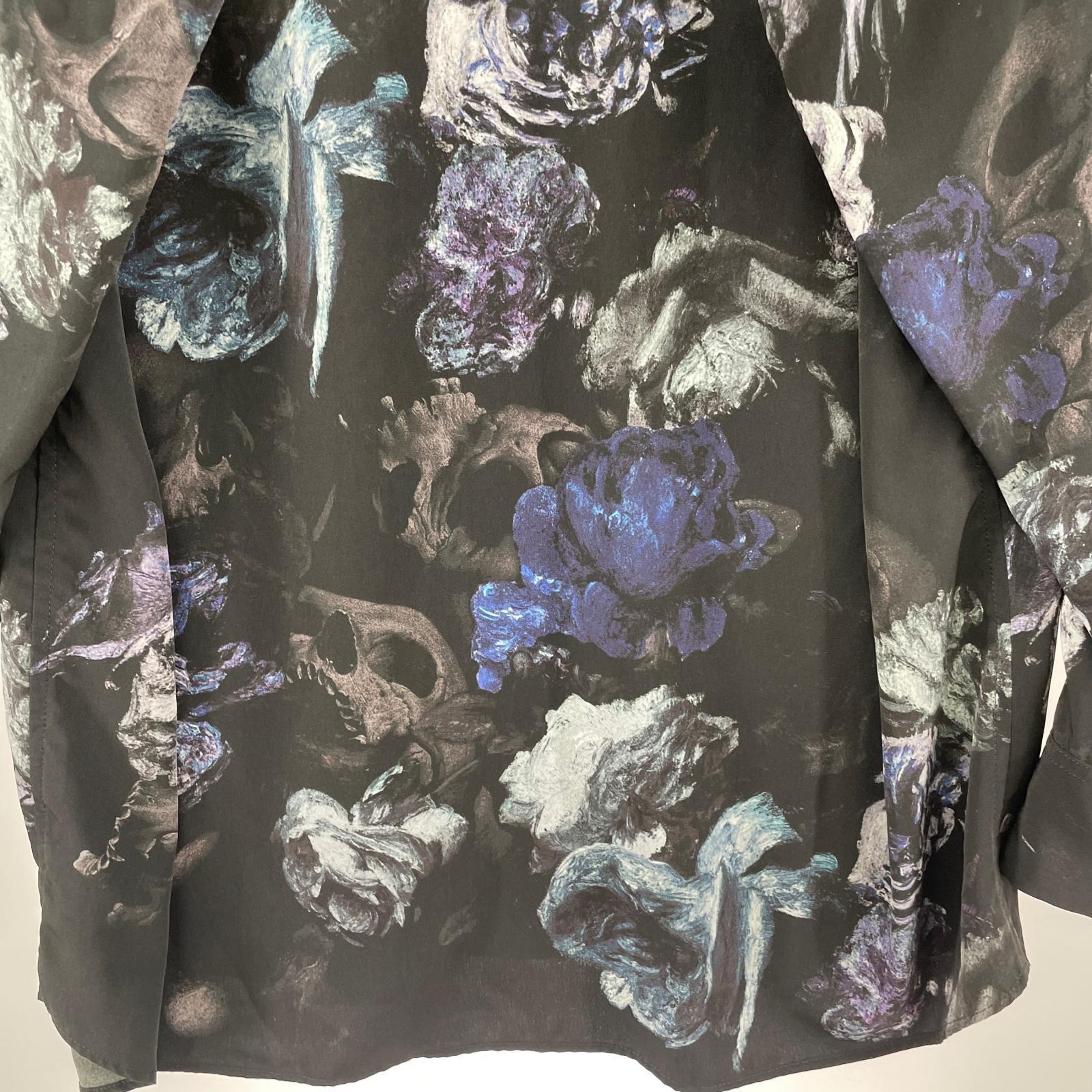 長袖シャツ 17ss 花柄 パジャマシャツ 44 44 ブラック