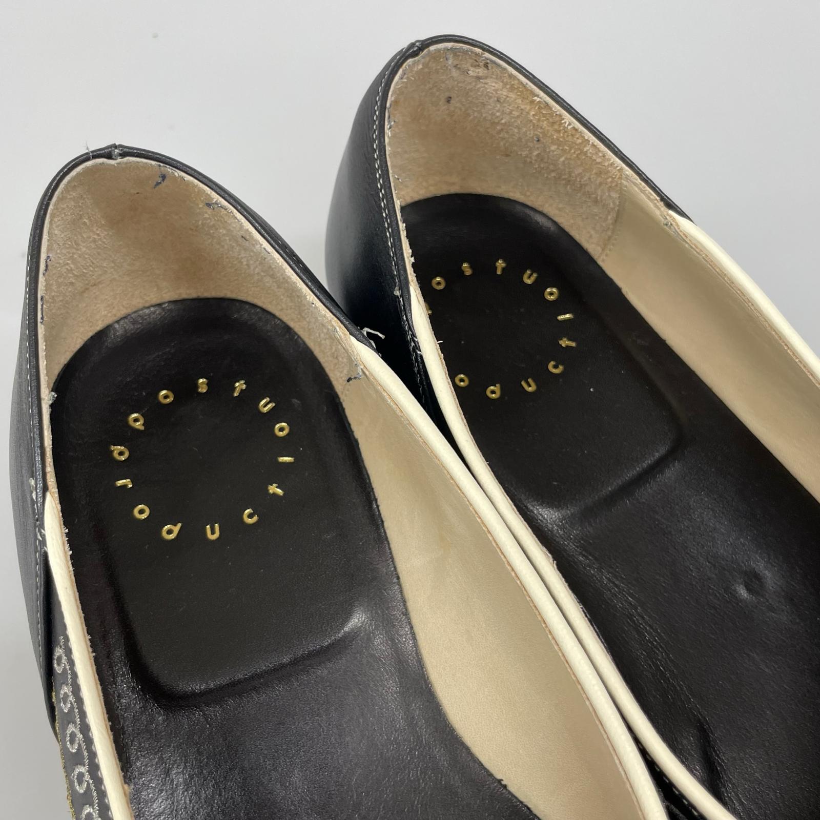 シューズ Post Production Dress Pumps Embroidery Over Calf バレエシューズ 5 1/2 ブラック ブラック