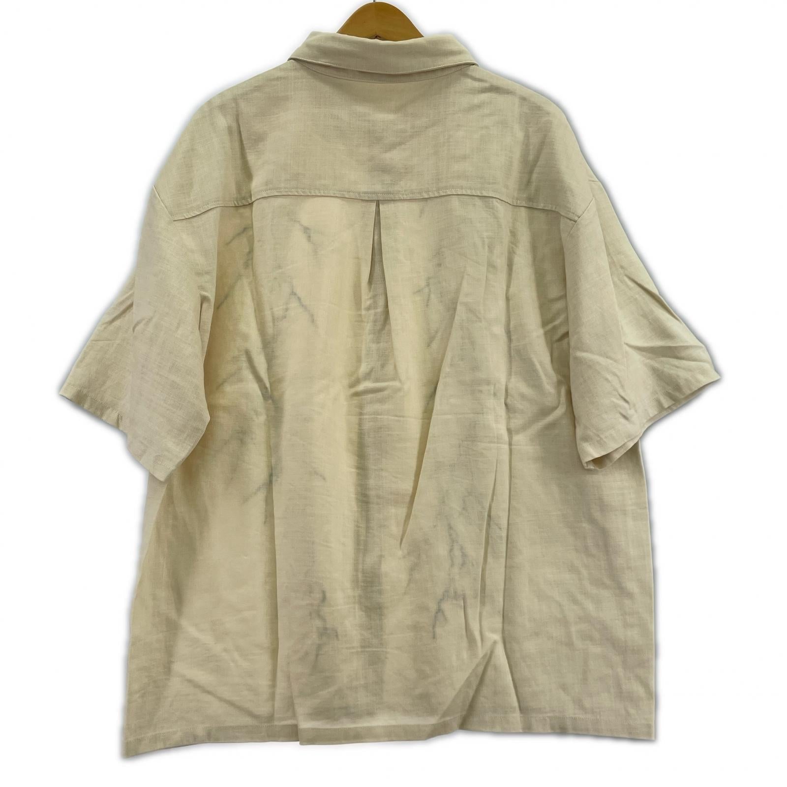 半袖シャツ GAKKIN 雷鳴 LIGHTNING EMBROIDERY SHIRT L アイボリー L