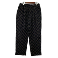 パンツ GAKKIN×BUDSPOOL EASY TROUSERS 総柄イージーパンツ ブラック L