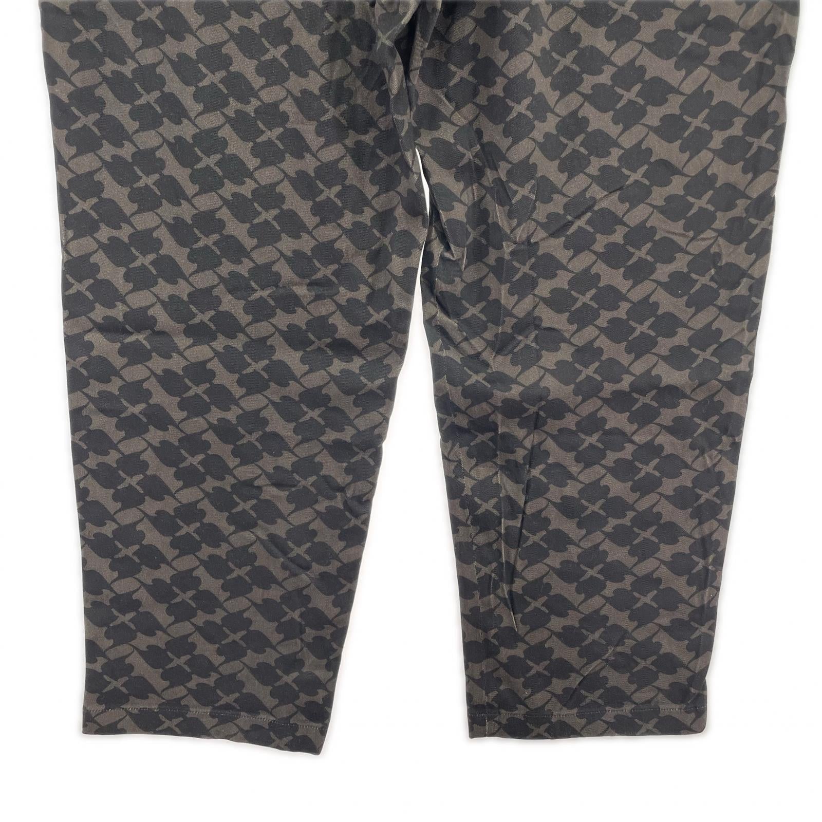 パンツ GAKKIN×BUDSPOOL EASY TROUSERS 総柄イージーパンツ ブラック L