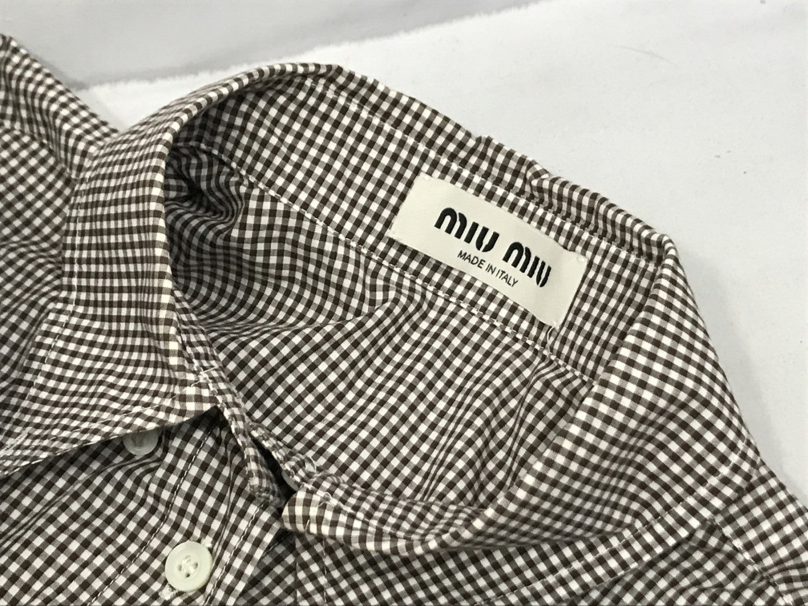 miumiu/MK1659/ポプリンチェックシャツ