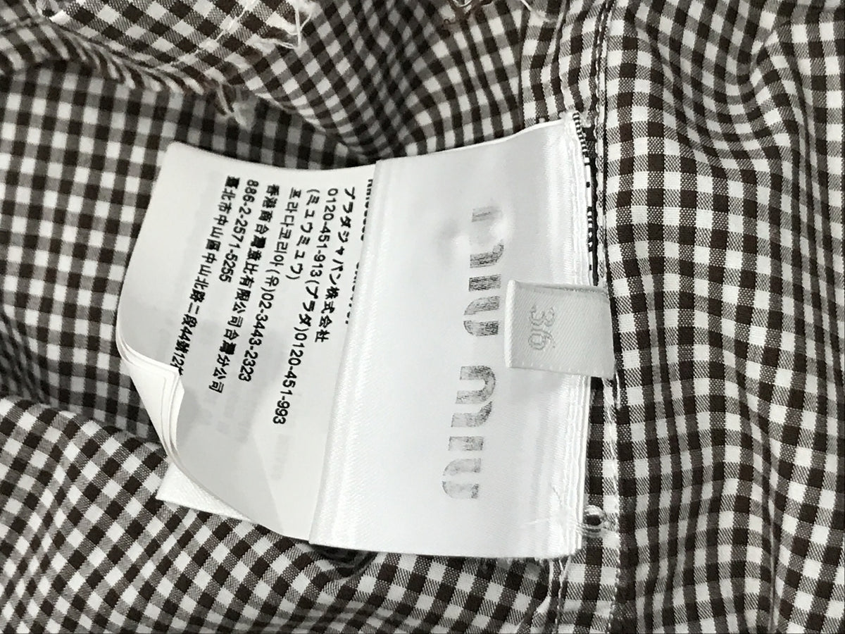 miumiu/MK1659/ポプリンチェックシャツ