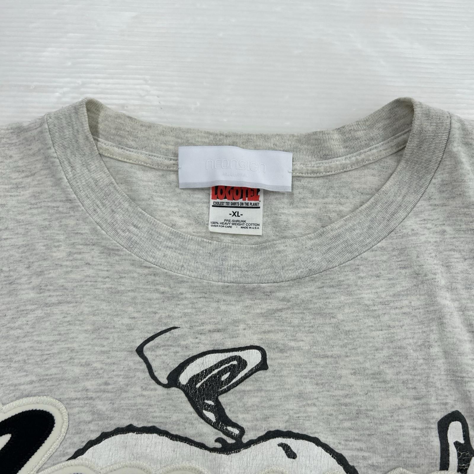 半袖Tシャツ neonsign Snoopy XL グレ- グレー