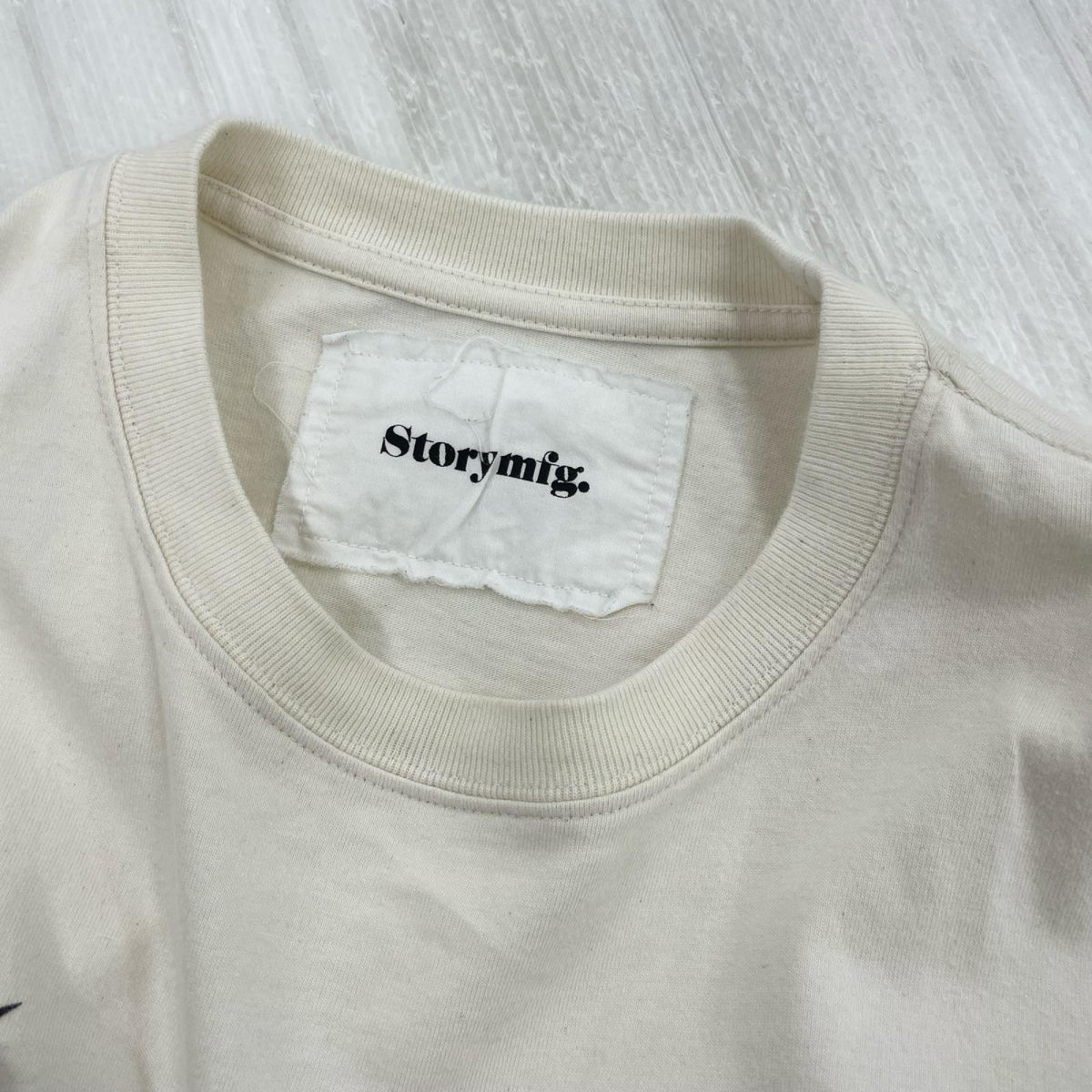長袖Tシャツ Story mfg カレンダーグラフィック S ホワイト