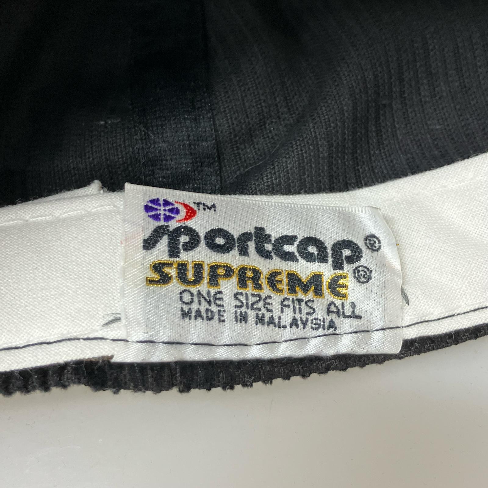 キャップ SPORTCAP SUPREME コーデュロイ ブラック ブラック