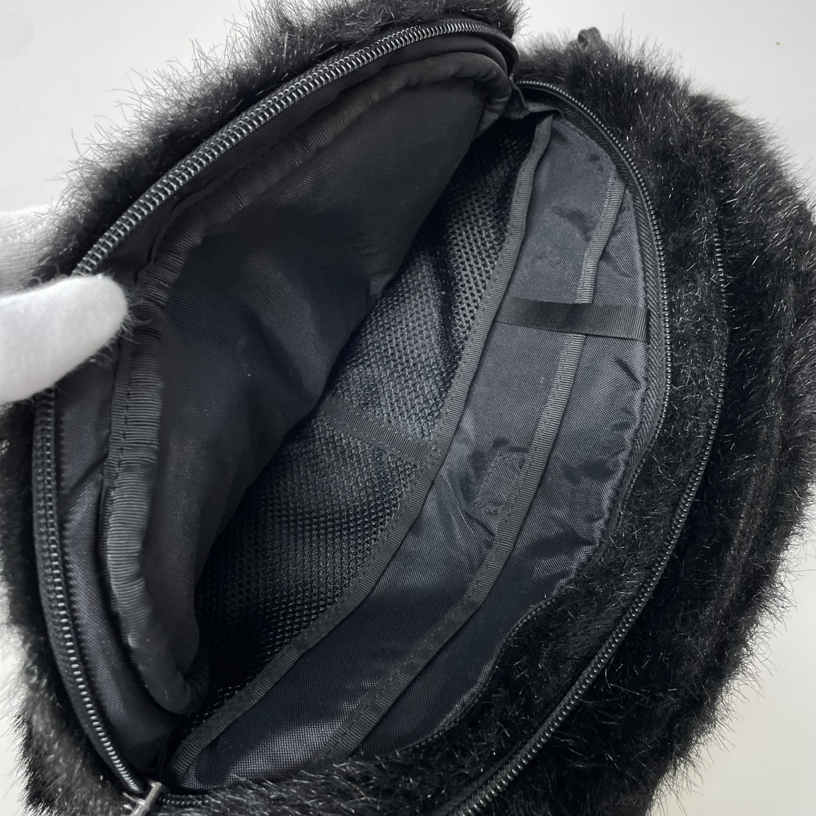 ボディバッグ THE NORTH FACE Faux Fur Waist Bag 黒 ブラック