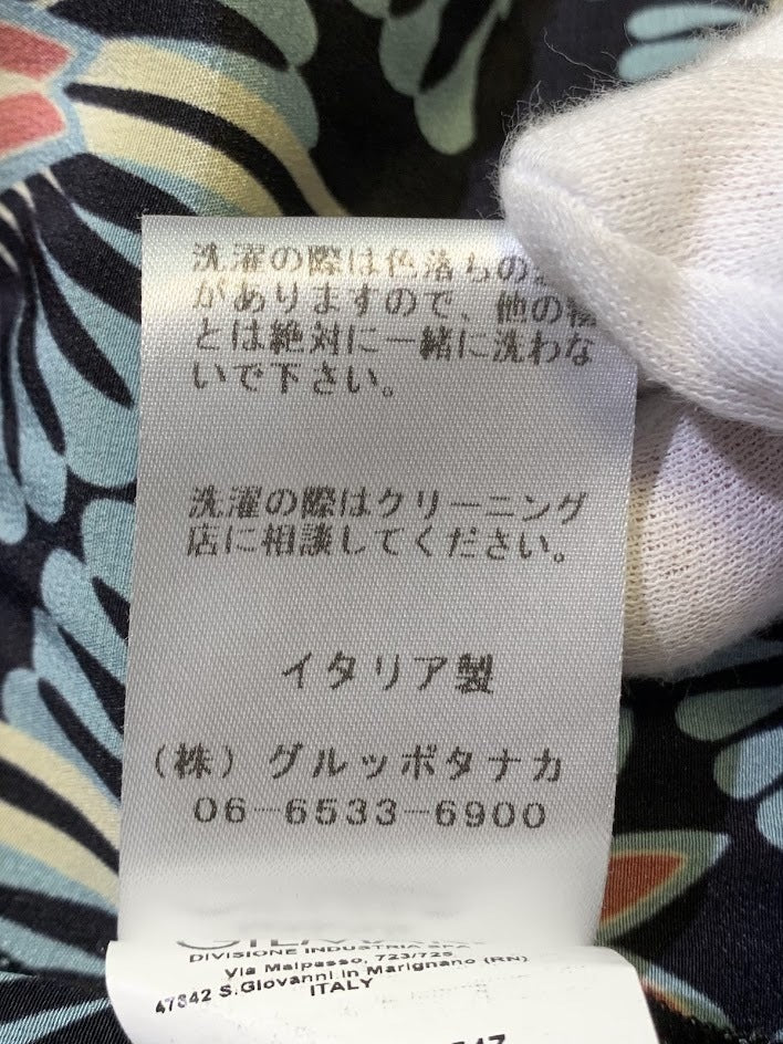 ワンピース 花柄シルクワンピース