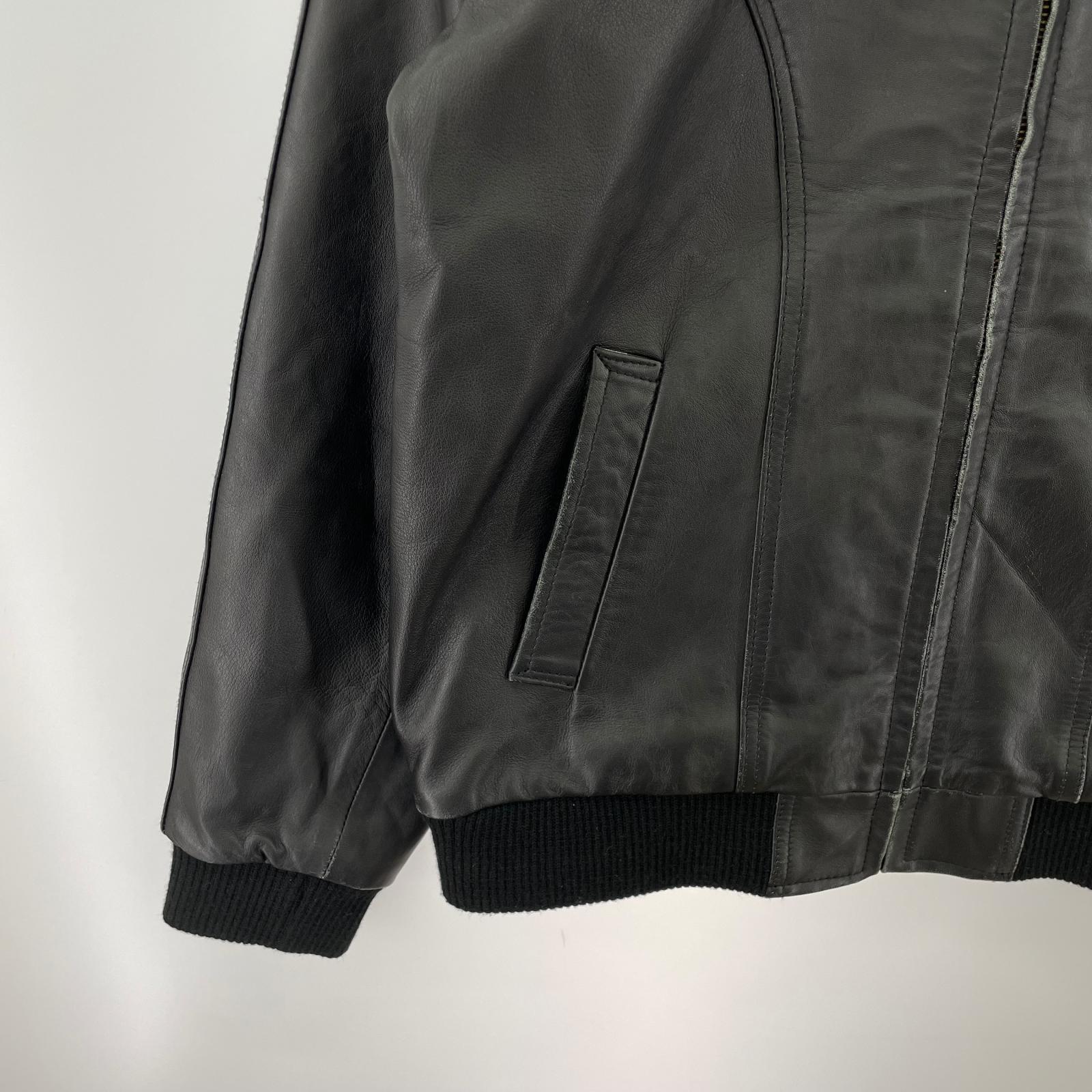 レザージャケット 63 LEATHERS シングルレザージャケット M M ブラック