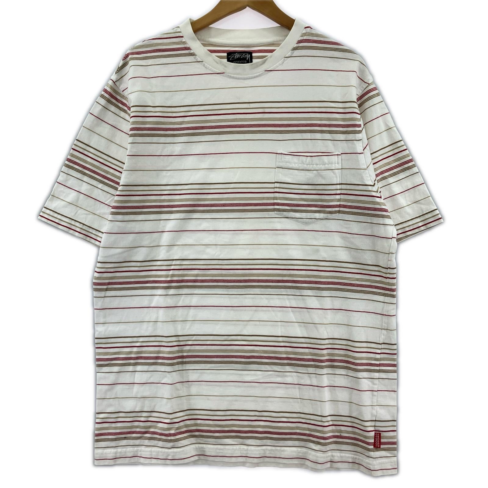 半袖Tシャツ 00s ボーダーポケットTEE (L) L マルチカラー