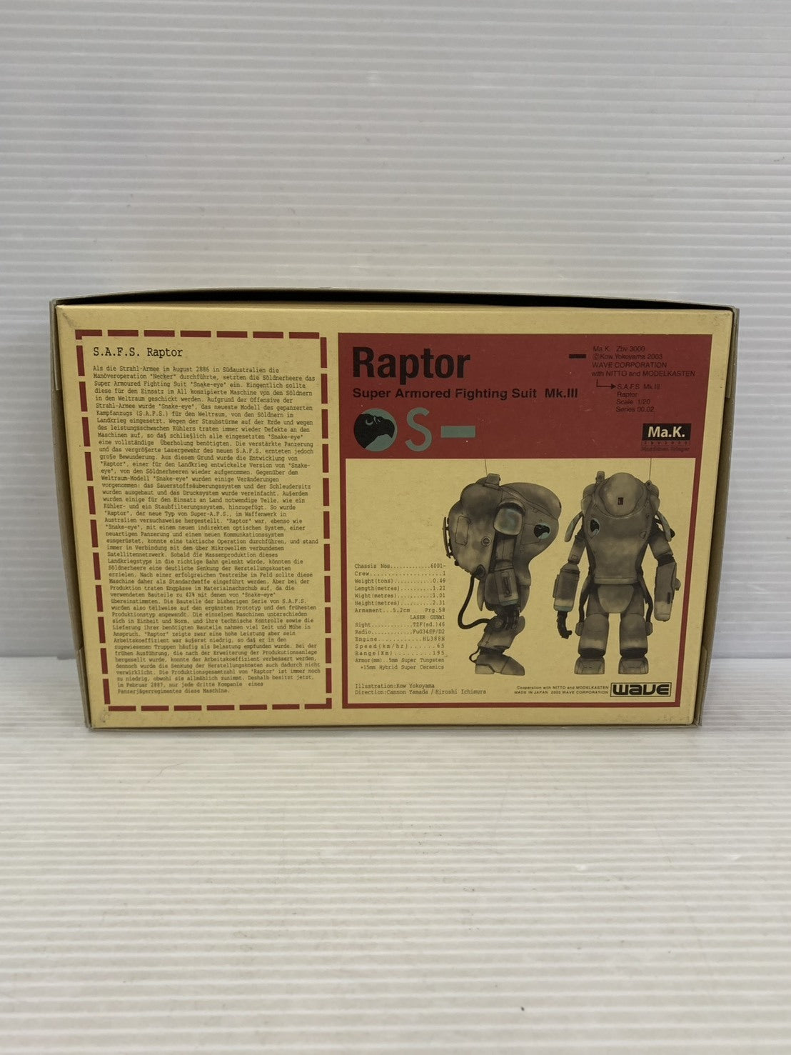 WAVE 1/20 Raptor その他ロボットプラモ