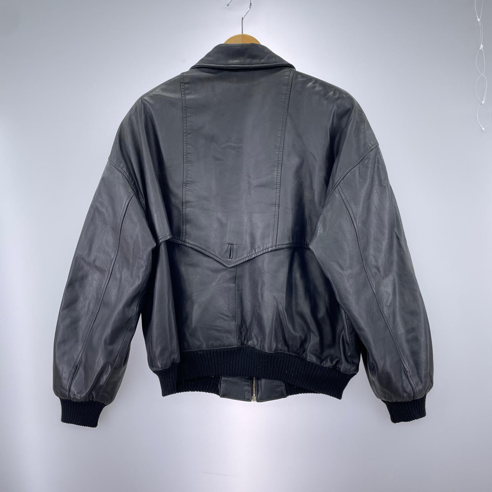 レザージャケット vera pelle 50 イタリア製 BLK 50 ブラック