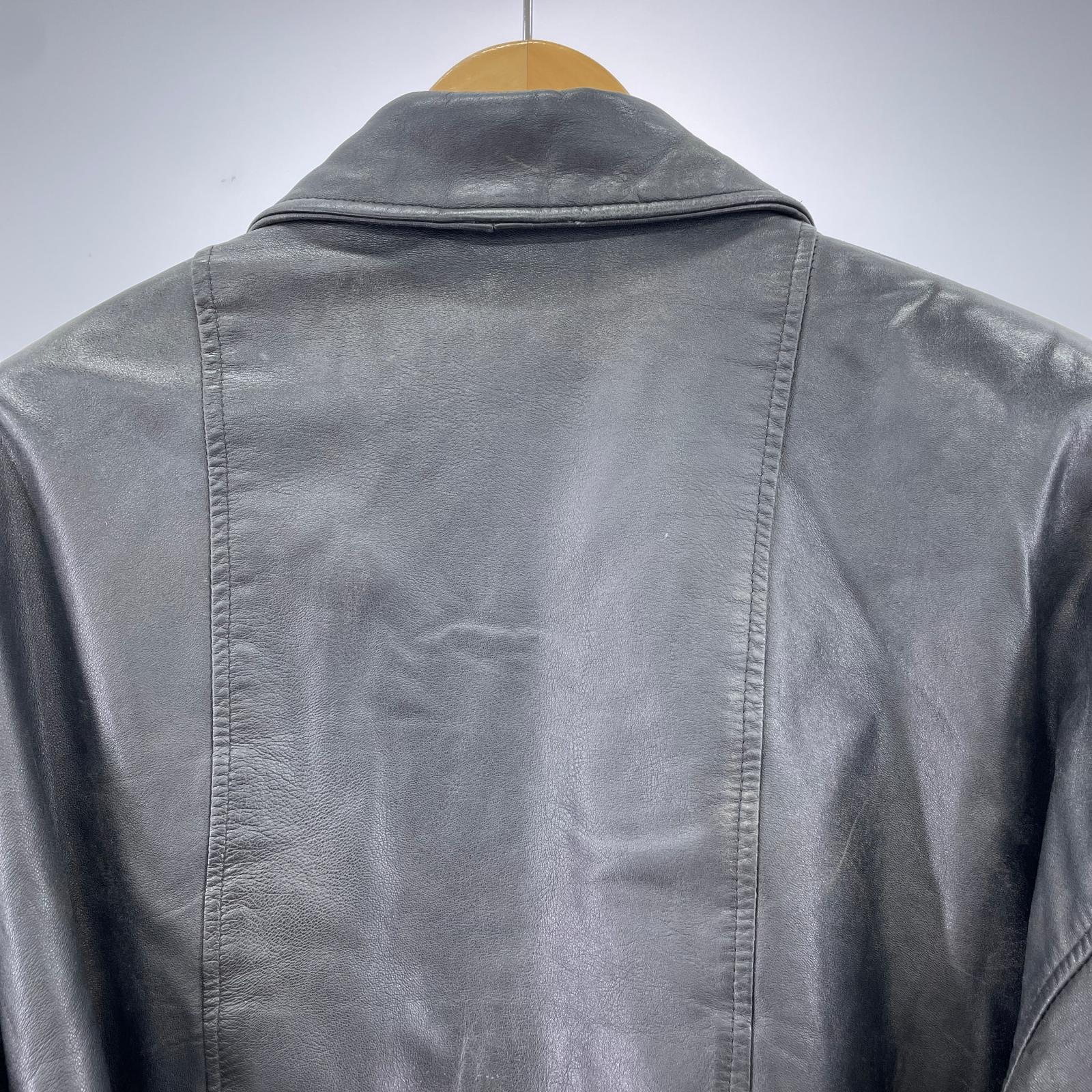 レザージャケット vera pelle 50 イタリア製 BLK 50 ブラック