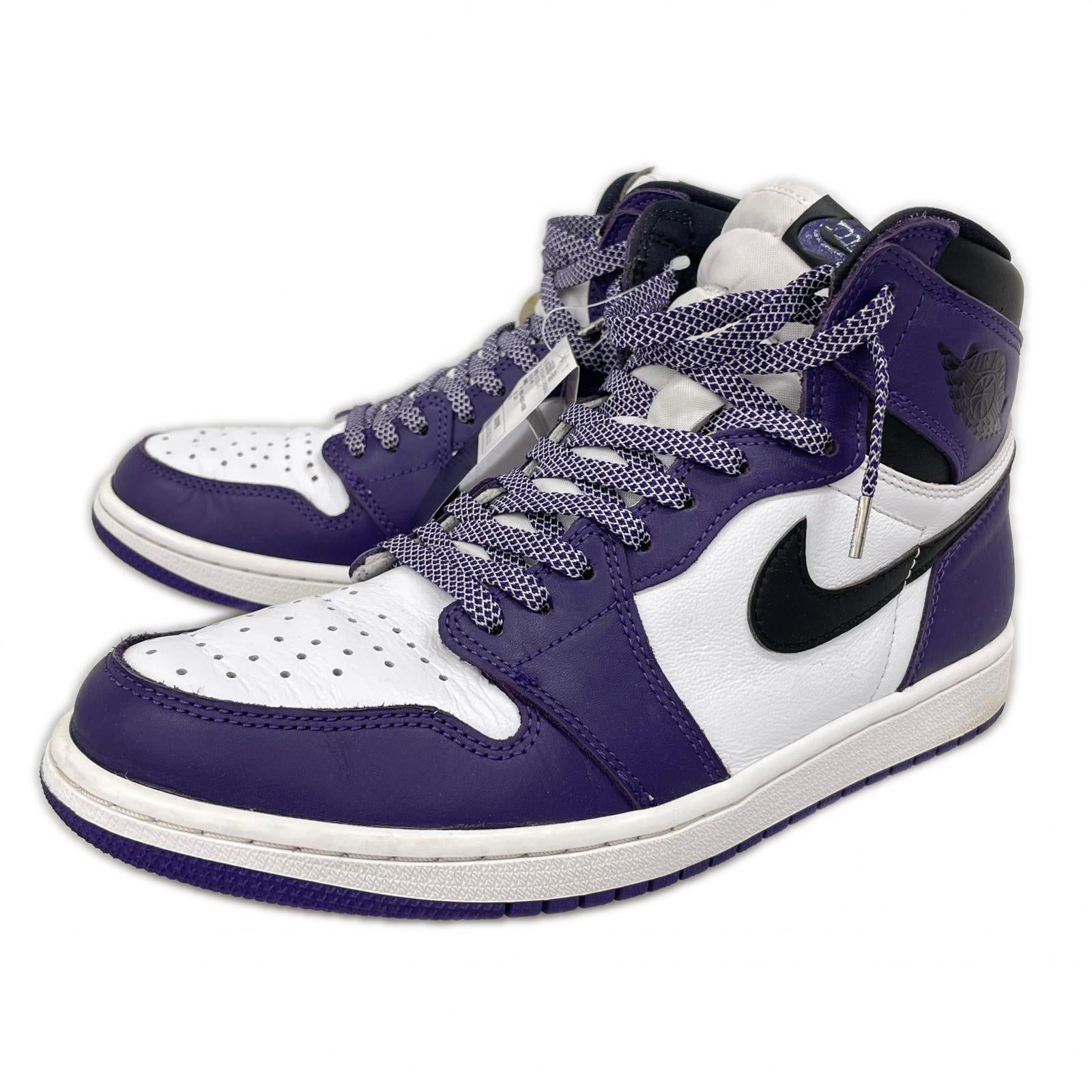 スニーカー Air Jordan 1 Retro High OG 28cm 白/紫 28cm (US10 UK9 1/2 EU46)