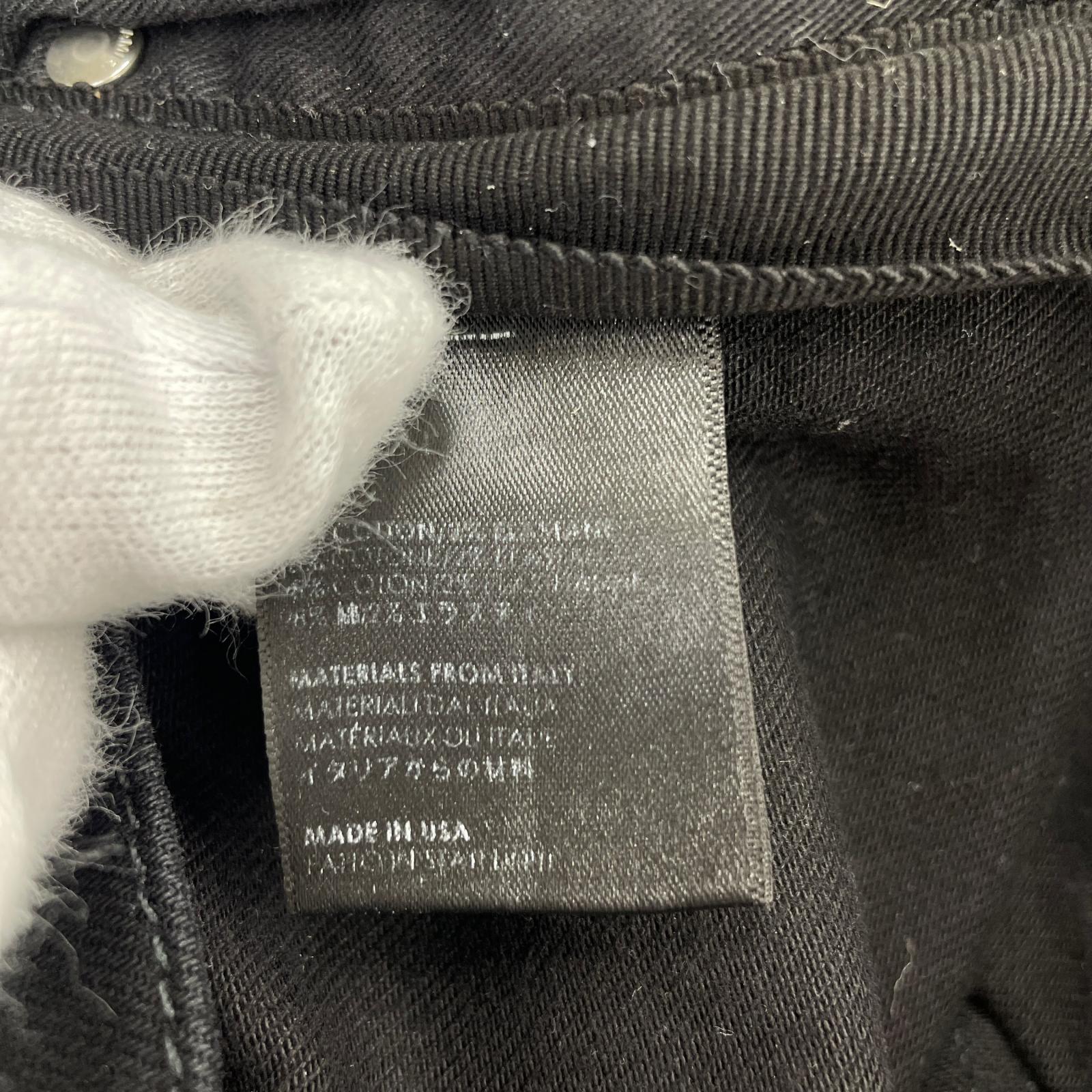 デニムパンツ AMIRI ダメージ加工 スキニー 黒 30 ブラック