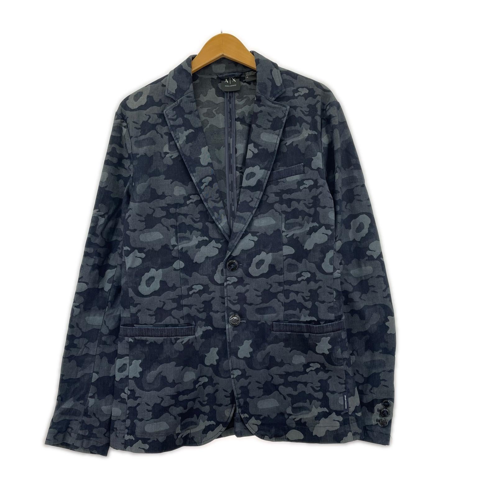ジャケット ARMANI EXCHANGE カモフラ 紺 36