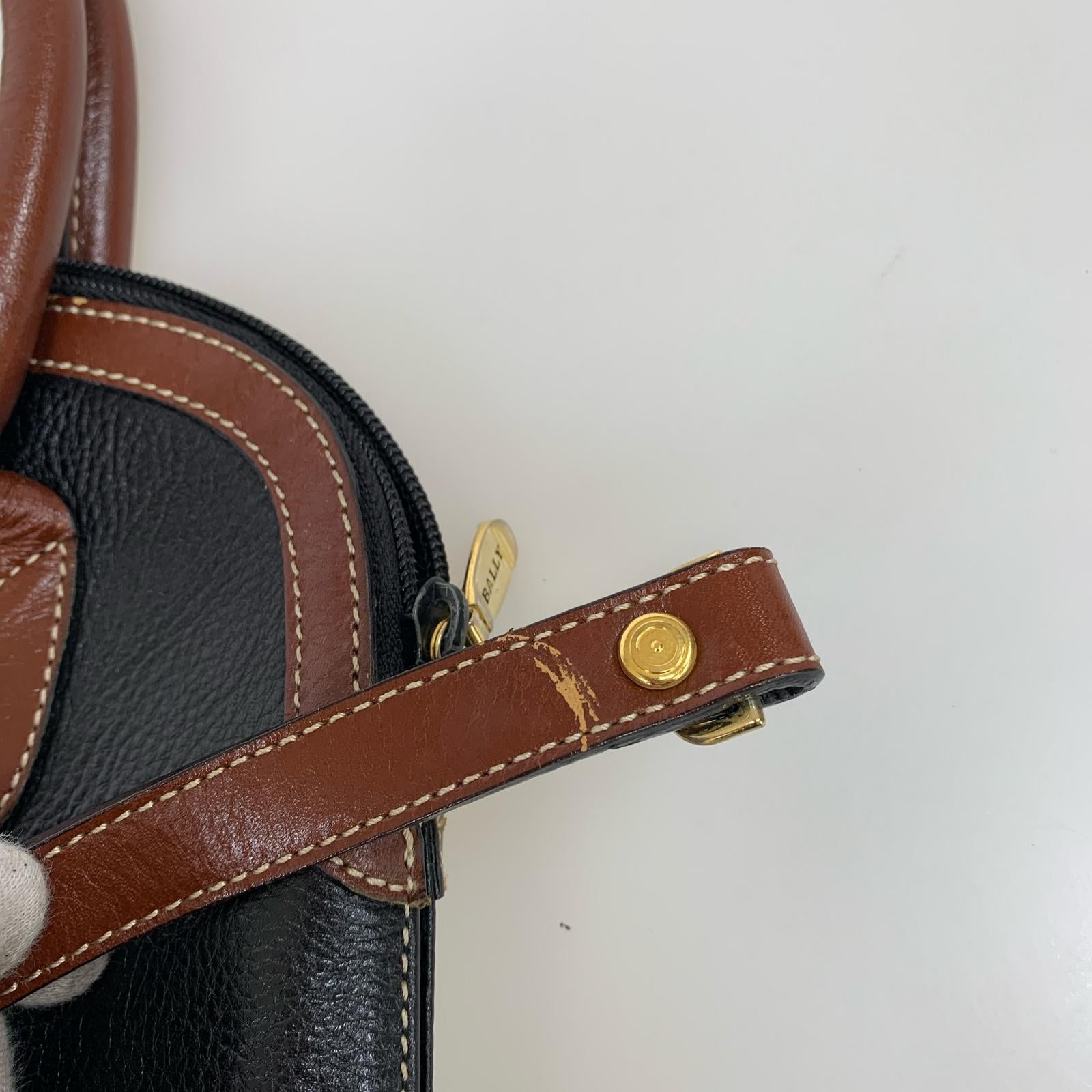 ハンドバッグ 2way レザー 黒 茶