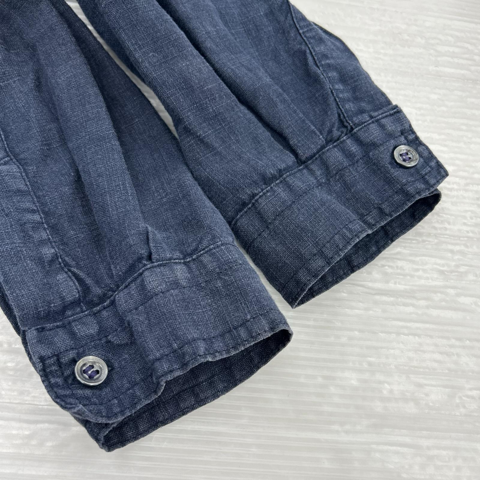 長袖シャツ TWO STAR DOG リネン シャツ ネイビー S S ネイビー