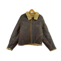 レザージャケット 推定50-70s TALONジップ TYPE:D-1 BWN (M) ブラウン