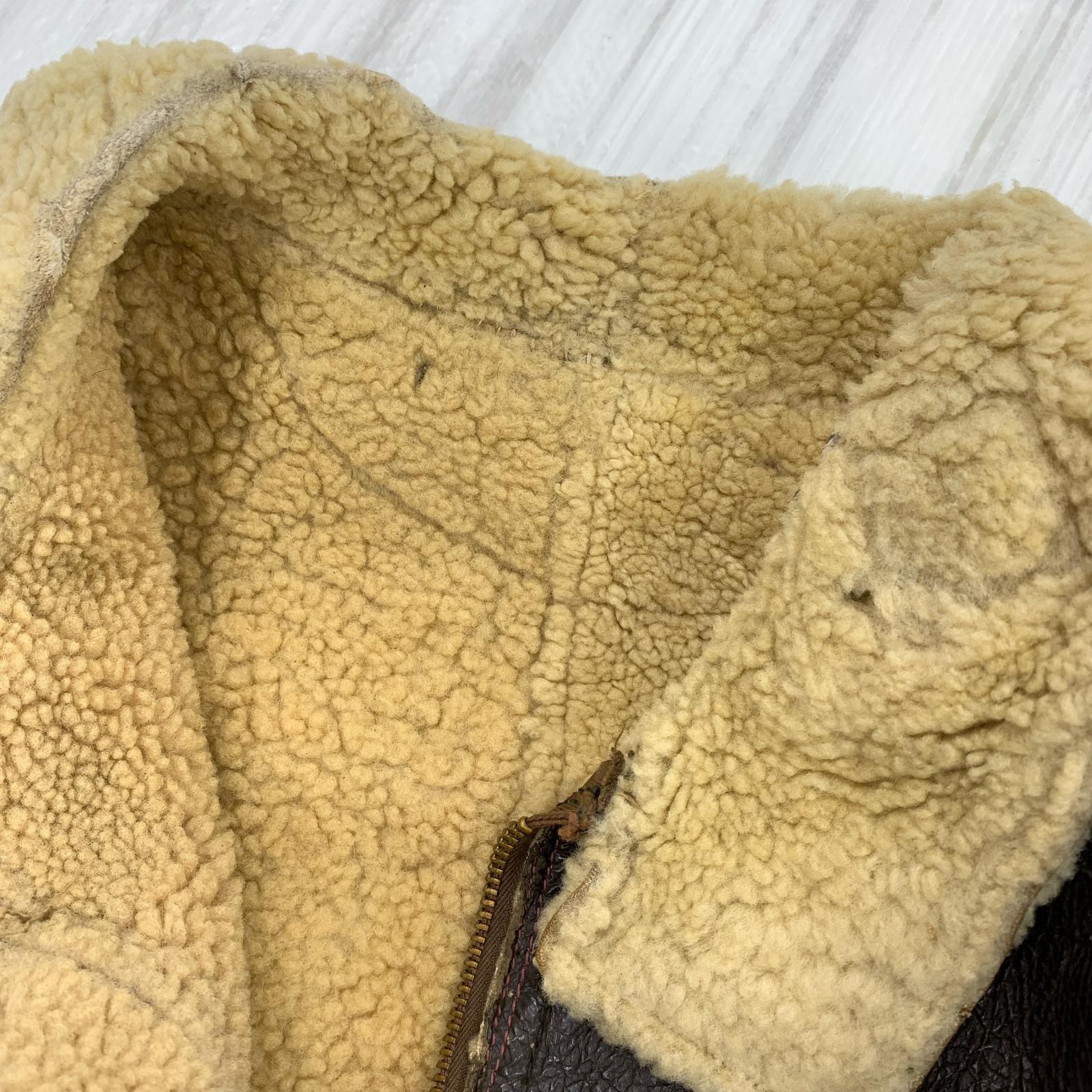 レザージャケット 推定50-70s TALONジップ TYPE:D-1 BWN (M) ブラウン