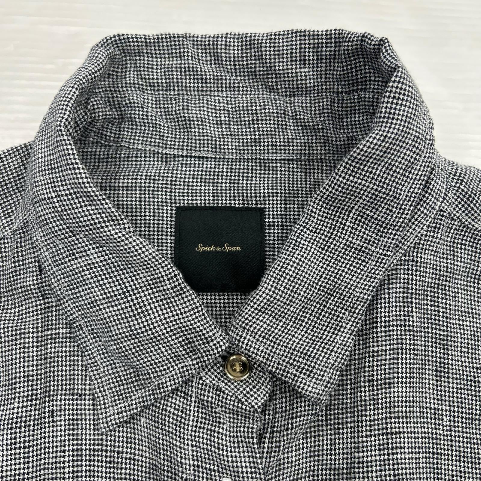 長袖シャツ 25ss 80リネンカシュクールLSシャツ ブラック