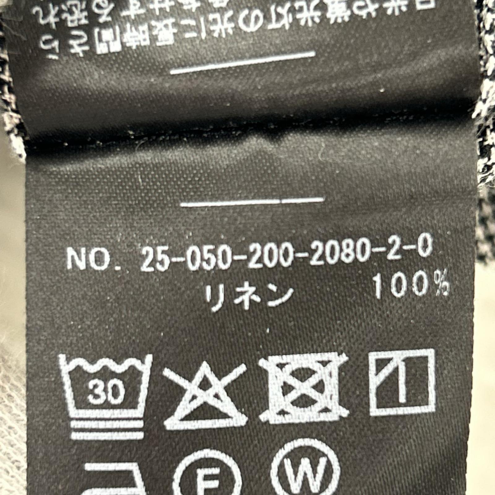 長袖シャツ 25ss 80リネンカシュクールLSシャツ ブラック