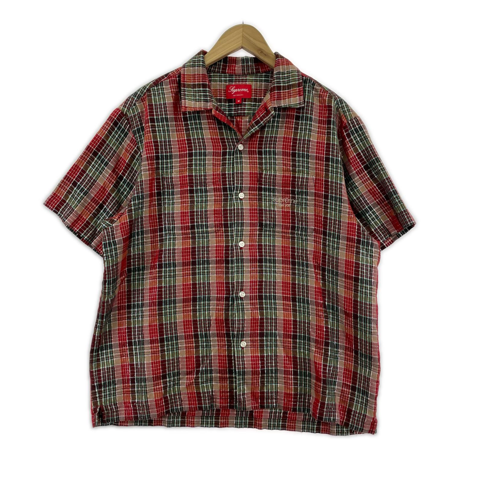 半袖シャツ 23SS Metalic Plaid S/S Shirt (M) 赤 M レッド