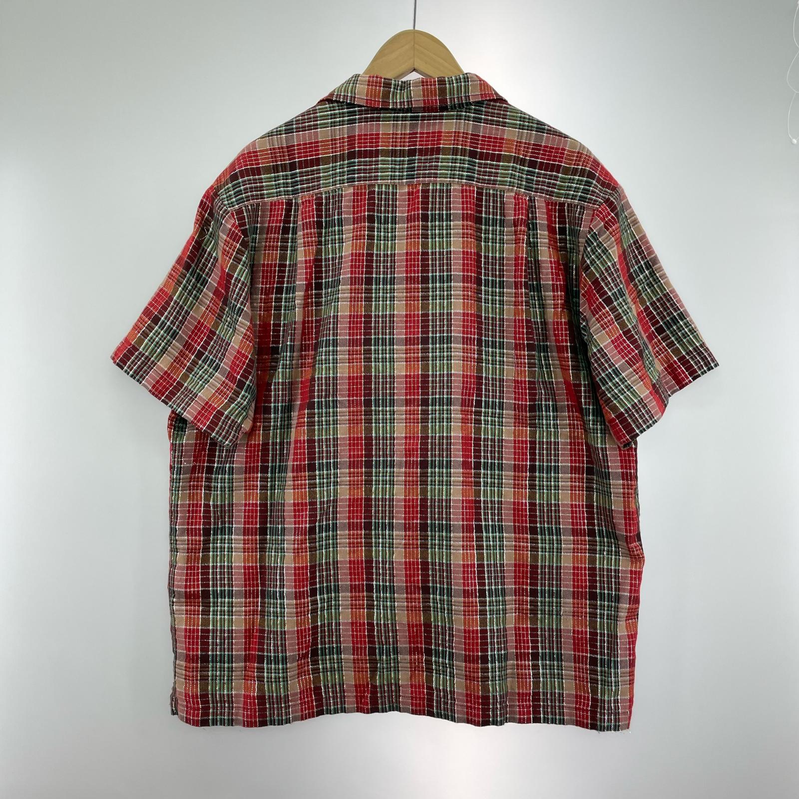 半袖シャツ 23SS Metalic Plaid S/S Shirt (M) 赤 M レッド