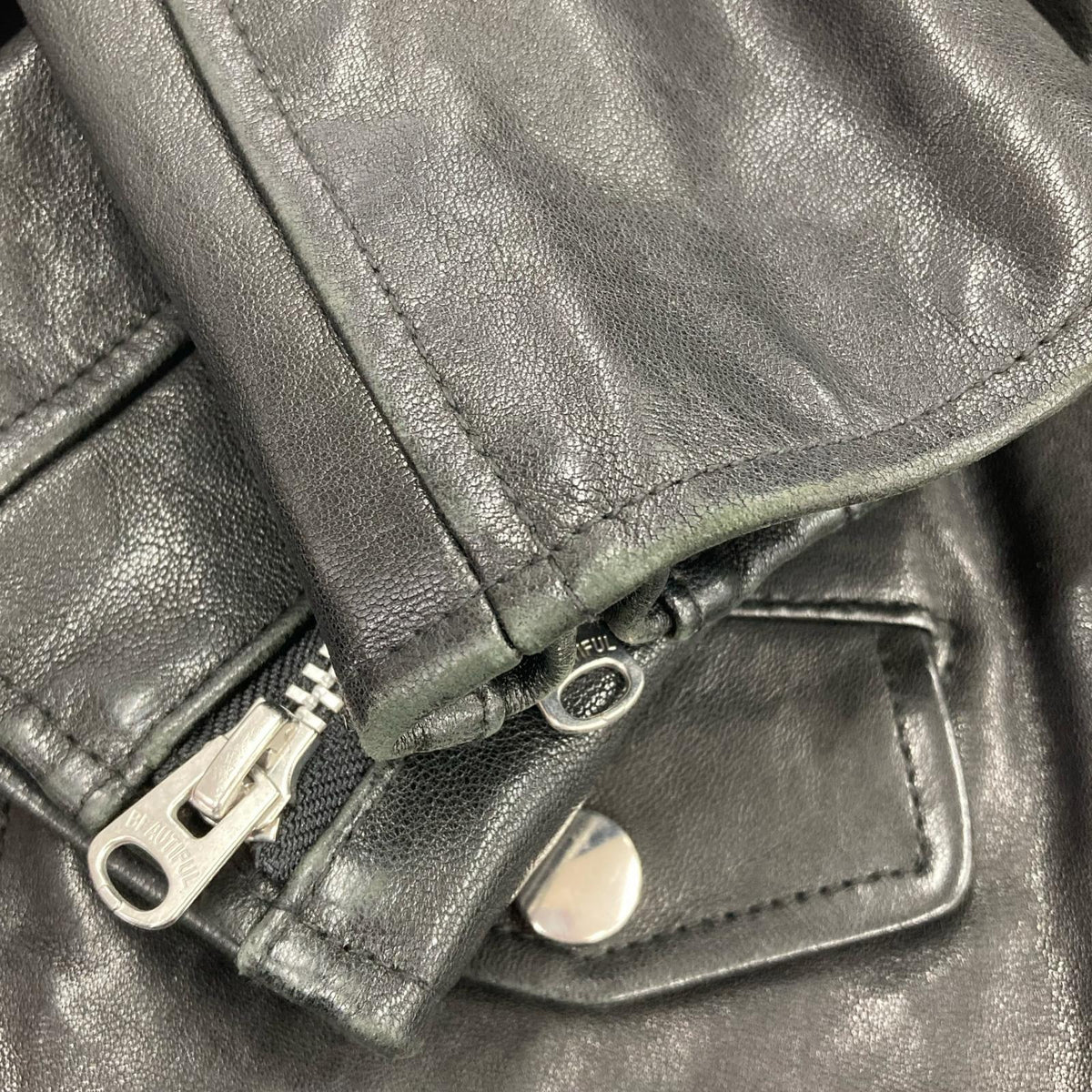 レザージャケット UNITED ARROWS別注 レザーダブルライダースジャケット ブラック