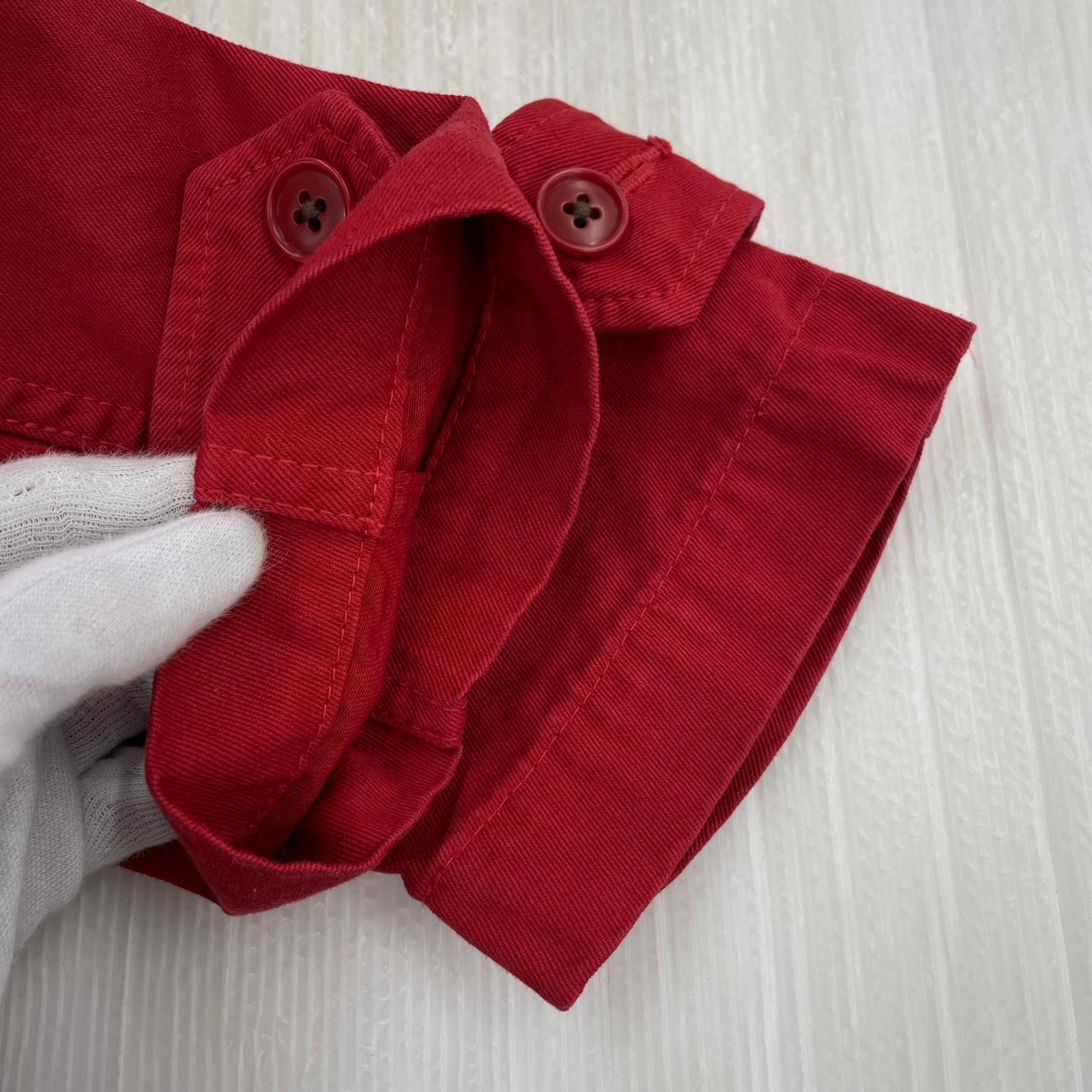 ミリタリージャケット Cotton Balmacaan Coat S RED S