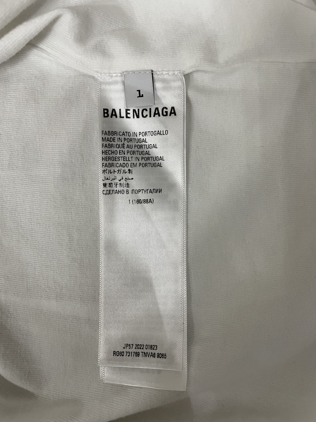 BALENCIAGA×adidas 23SS Inside Out T-Shirt オーバーサイズTee 1 白 731769 TNVA6